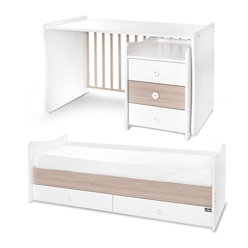 BED MAXI PLUS NEW 70/160 WHITE/AMBER