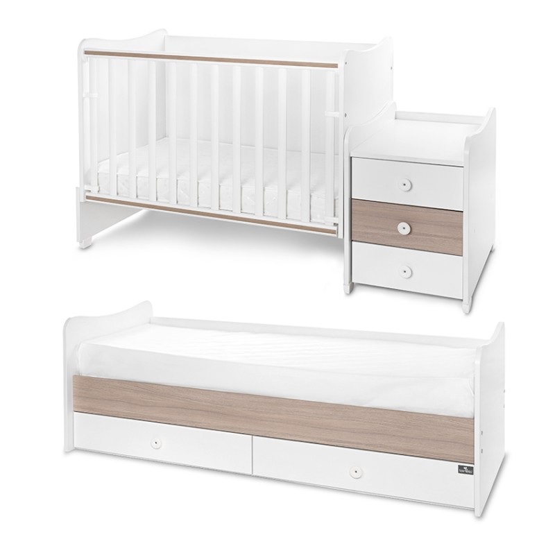 BED MAXI PLUS NEW 70/160 WHITE/AMBER