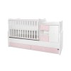 BED MINI MAX NEW 190/72 COLOUR WHITE/ORCHID PINK