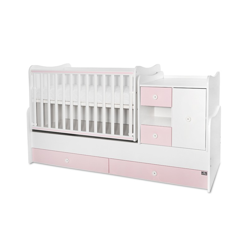 BED MINI MAX NEW 190/72 COLOUR WHITE/ORCHID PINK