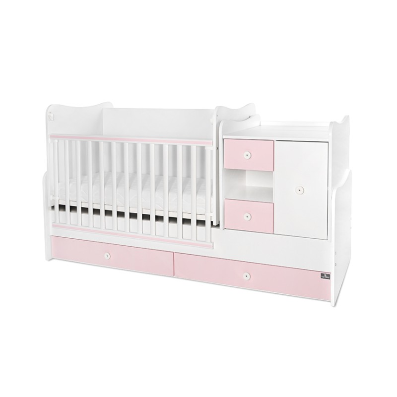 BED MINI MAX NEW 190/72 COLOUR WHITE/ORCHID PINK