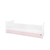 BED MINI MAX NEW 190/72 COLOUR WHITE/ORCHID PINK