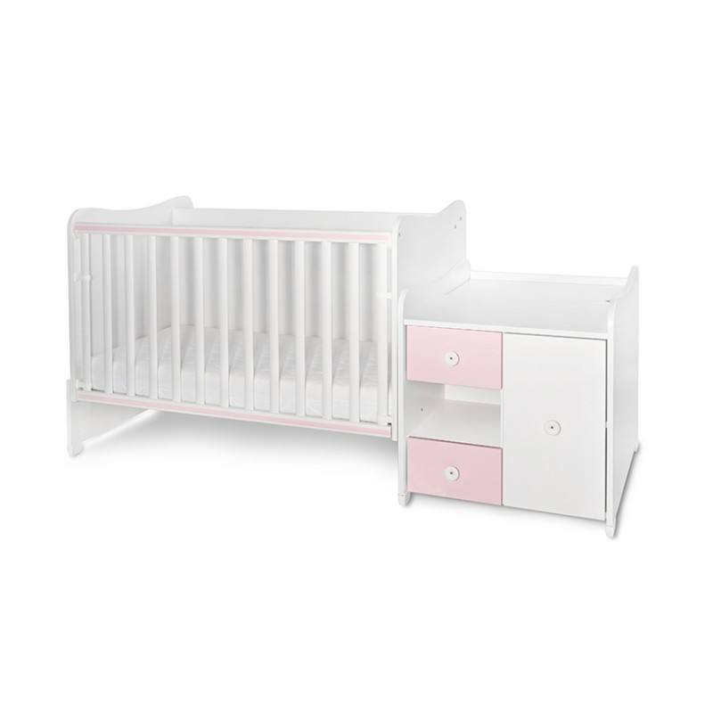 BED MINI MAX NEW 190/72 COLOUR WHITE/ORCHID PINK