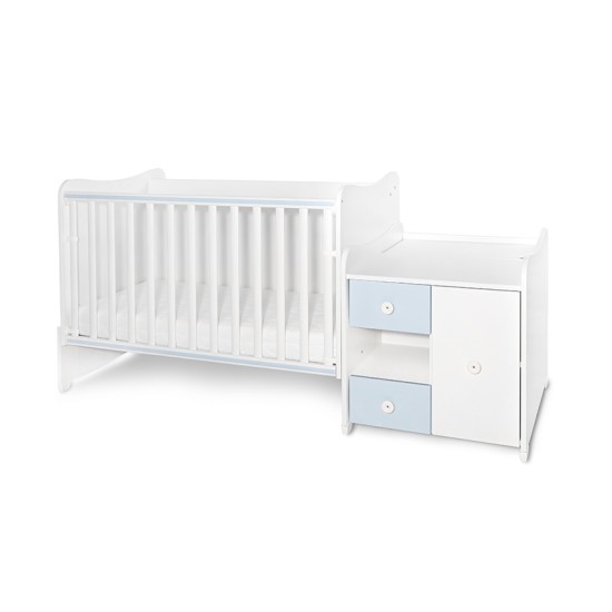 BED MINI MAX NEW 190/72 COLOUR WHITE/BABY BLUE BED MINI MAX NEW 190/72 COLOUR WHITE/BABY BLUE