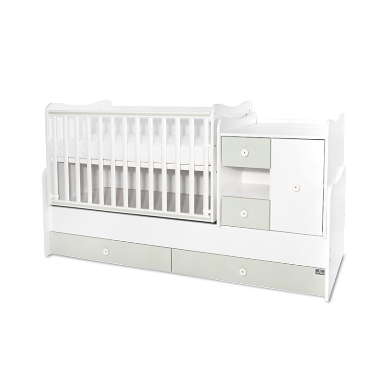 BED MINI MAX NEW 190/72 COLOUR WHITE/MILKY GREEN