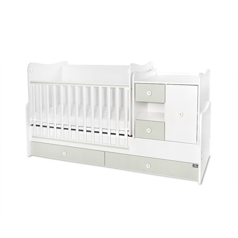 BED MINI MAX NEW 190/72 COLOUR WHITE/MILKY GREEN