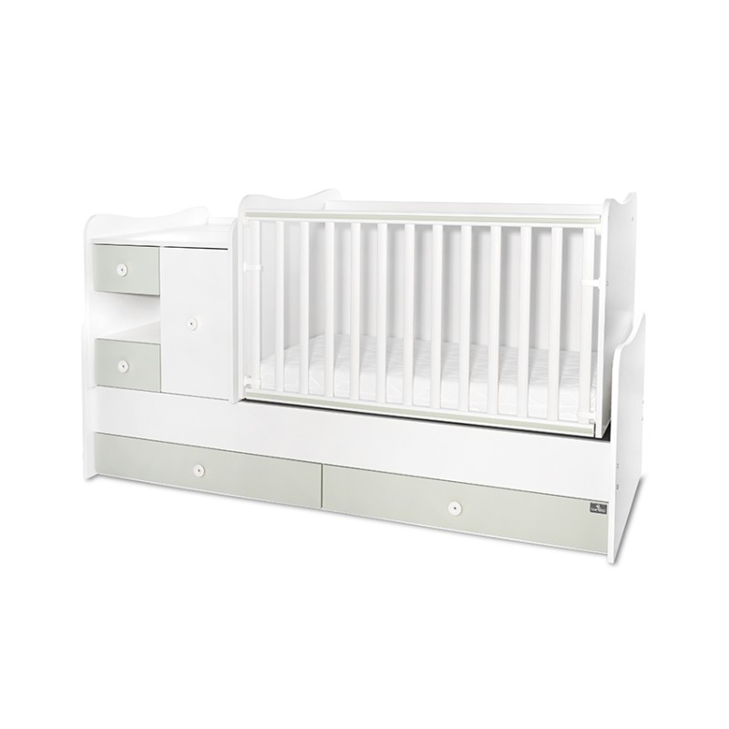 BED MINI MAX NEW 190/72 COLOUR WHITE/MILKY GREEN