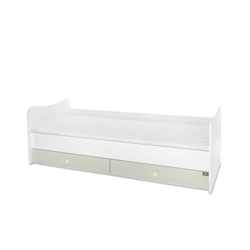BED MINI MAX NEW 190/72 COLOUR WHITE/MILKY GREEN