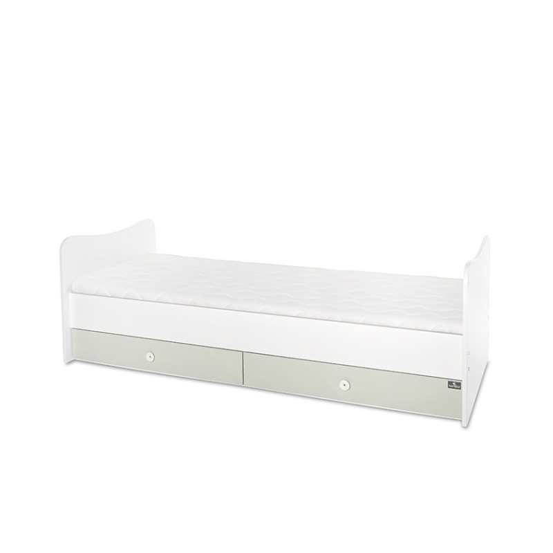 BED MINI MAX NEW 190/72 COLOUR WHITE/MILKY GREEN