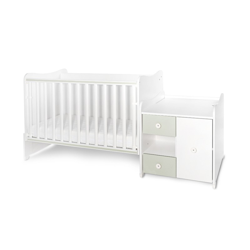 BED MINI MAX NEW 190/72 COLOUR WHITE/MILKY GREEN