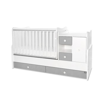 BED MINI MAX NEW 190/72 COLOUR WHITE/STONE GREY