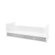 BED MINI MAX NEW 190/72 COLOUR WHITE/STONE GREY BED MINI MAX NEW 190/72 COLOUR WHITE/STONE GREY