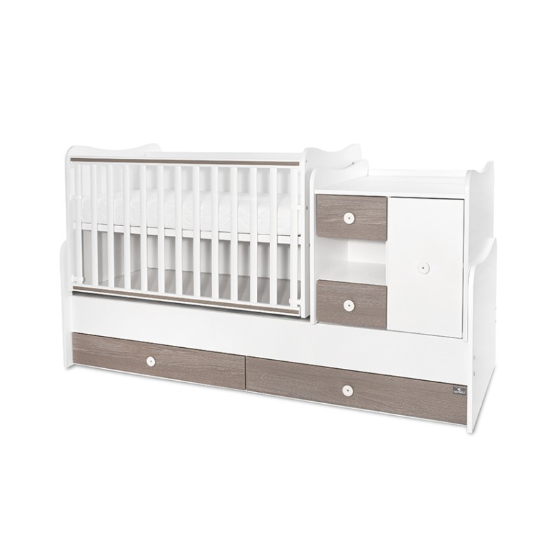 BED MINI MAX 190/72 COLOUR WHITE/COFFE NEW