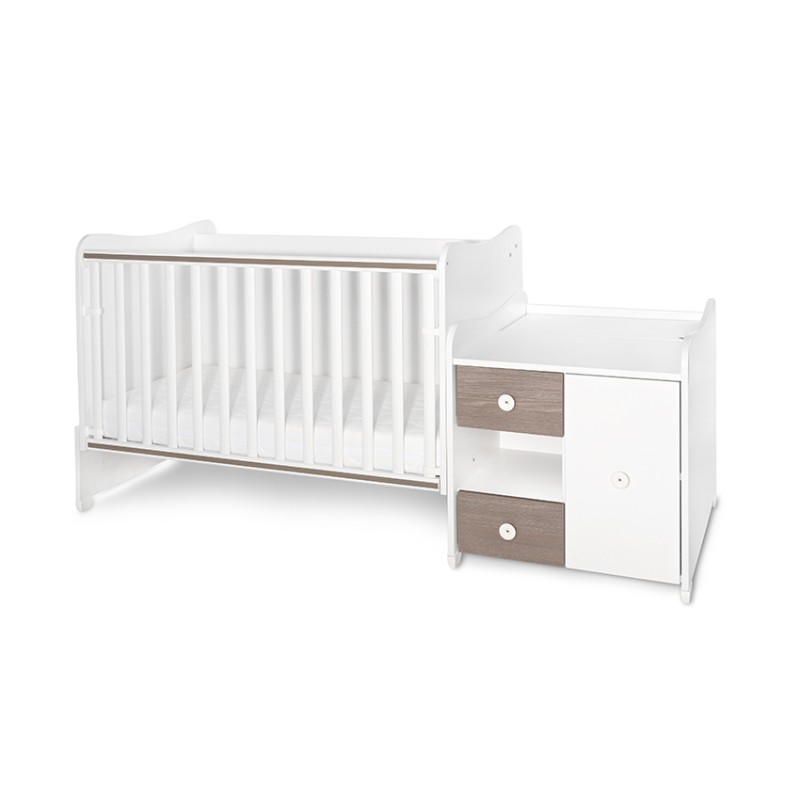 BED MINI MAX 190/72 COLOUR WHITE/COFFE NEW