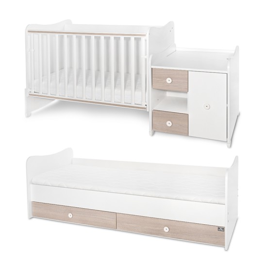 BED MINI MAX 190/72 COLOUR WHITE/AMBER NEW BED MINI MAX 190/72 COLOUR WHITE/AMBER NEW