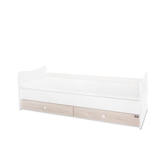 BED MINI MAX 190/72 COLOUR WHITE/LIGHT OAK  NEW