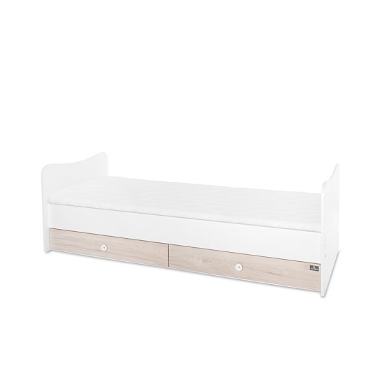 BED MINI MAX 190/72 COLOUR WHITE/LIGHT OAK  NEW