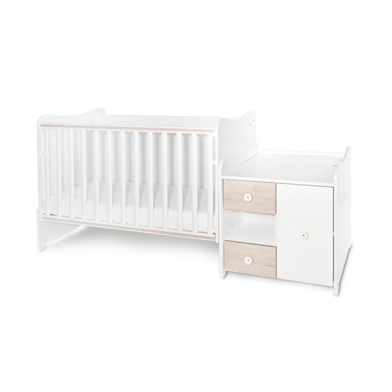 BED MINI MAX 190/72 COLOUR WHITE/LIGHT OAK  NEW
