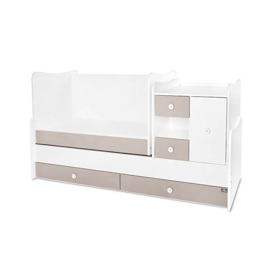 BED MINI MAX 190/72 COLOUR WHITE/STRING NEW BED MINI MAX 190/72 COLOUR WHITE/STRING NEW