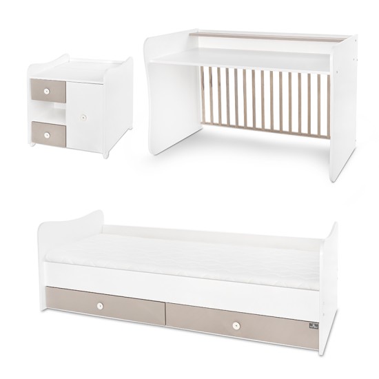 BED MINI MAX 190/72 COLOUR WHITE/STRING NEW BED MINI MAX 190/72 COLOUR WHITE/STRING NEW