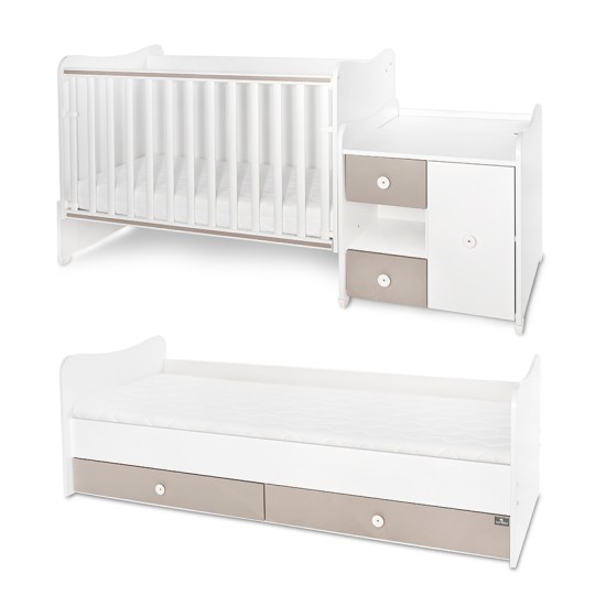 BED MINI MAX 190/72 COLOUR WHITE/STRING NEW BED MINI MAX 190/72 COLOUR WHITE/STRING NEW