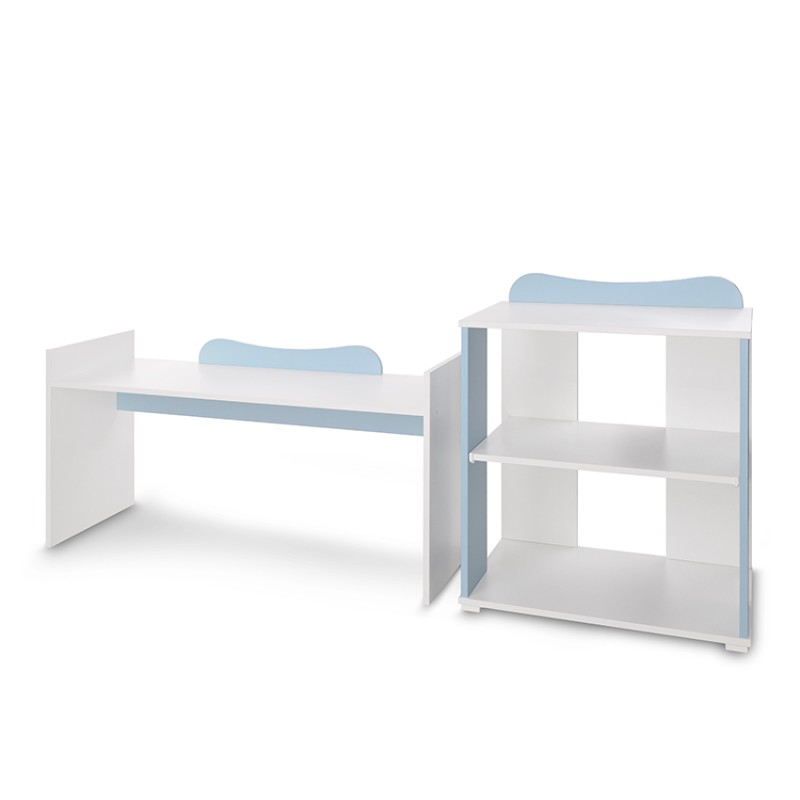 BED MULTI 190/72 COLOUR WHITE/BABY BLUE