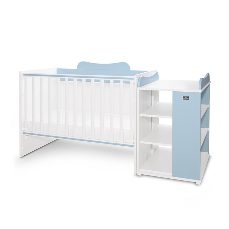 BED MULTI 190/72 COLOUR WHITE/BABY BLUE