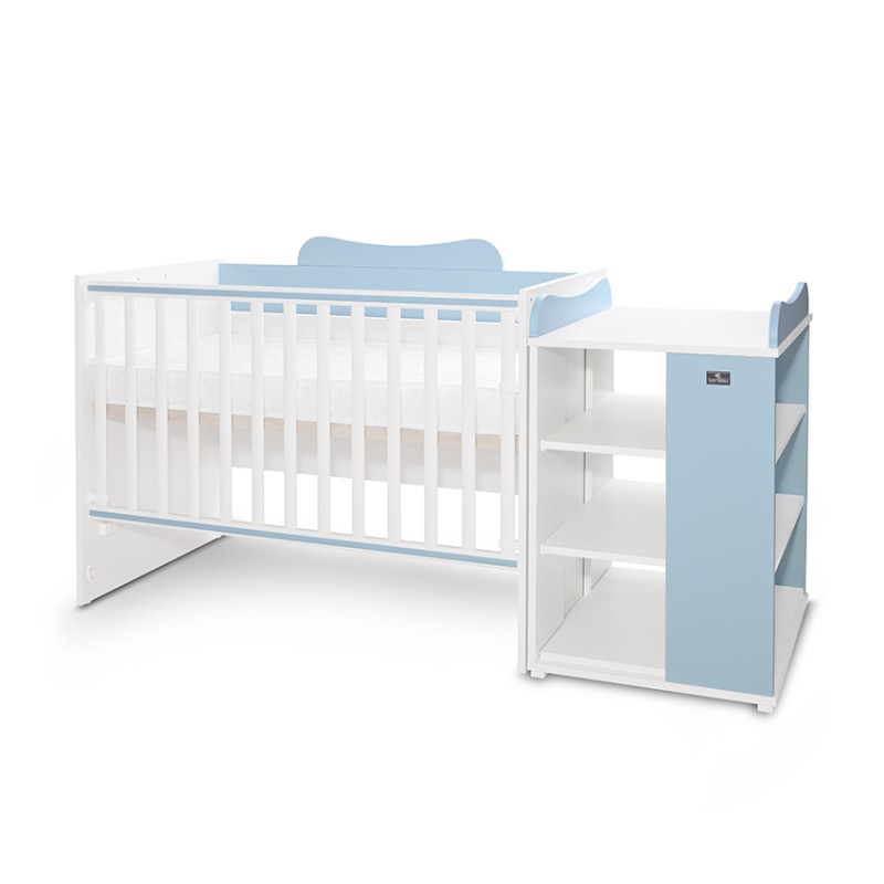 BED MULTI 190/72 COLOUR WHITE/BABY BLUE