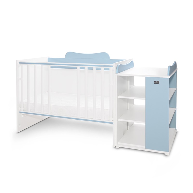 BED MULTI 190/72 COLOUR WHITE/BABY BLUE