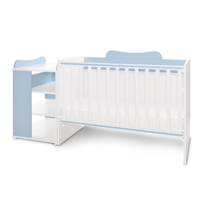 BED MULTI 190/72 COLOUR WHITE/BABY BLUE