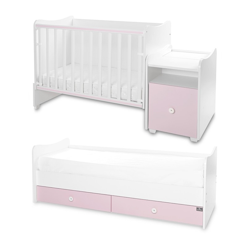 BED TREND PLUS NEW 70/160 WHITE/ORCHID PINK