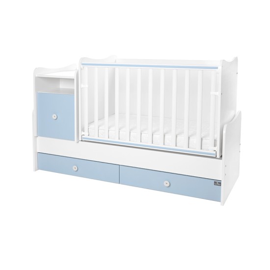 BED TREND PLUS NEW 70/160 WHITE/BABY BLUE BED TREND PLUS NEW 70/160 WHITE/BABY BLUE
