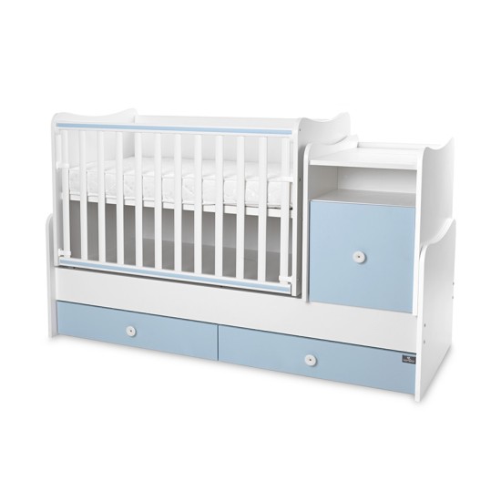 BED TREND PLUS NEW 70/160 WHITE/BABY BLUE BED TREND PLUS NEW 70/160 WHITE/BABY BLUE