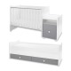 BED TREND PLUS NEW 70/160 WHITE/STONE GREY