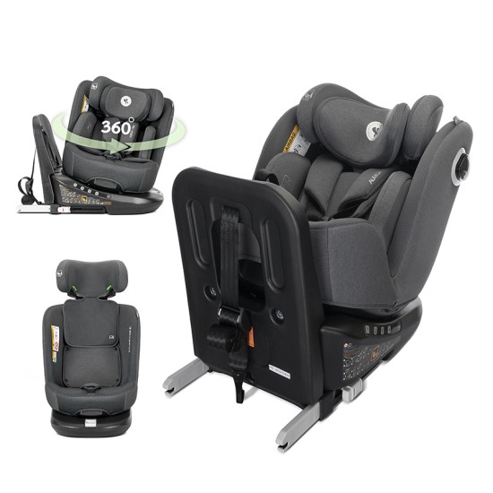 CAR SEAT AURIGA GREY i-Size 40-150 CM ISOFIX, 360