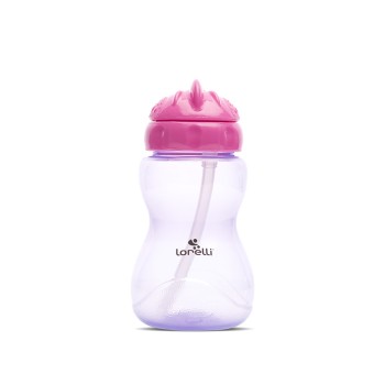 MINI SPORT BOTTLE PINK/PURPLE with straw