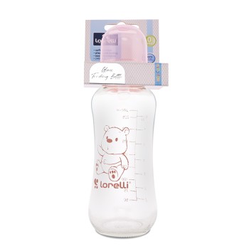 GLASS FEEDING BOTTLE 240 ML BLUSH PINK