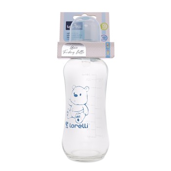 GLASS FEEDING BOTTLE 240 ML MOONLIGHT BLUE