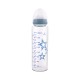 GLASS FEEDING BOTTLE ANTI COLIC 240 ML M BLUE