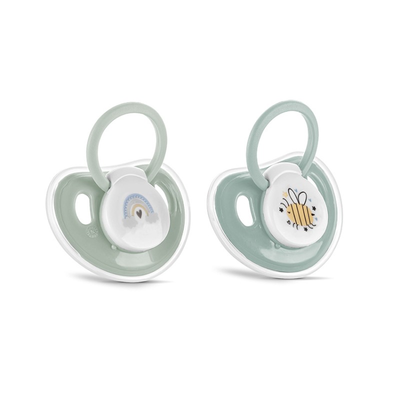 PACIFIER WITH COVER MY FRIEND 2PCS ICEBERG GREEN