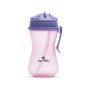 SPORT BOTTLE  WITH HANDLE PURPLE/PINK and straw
