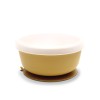 SILICONE VACUUM BOWL WITH LID NATURAL YELLOW LOREL