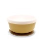 SILICONE VACUUM BOWL WITH LID NATURAL YELLOW LOREL