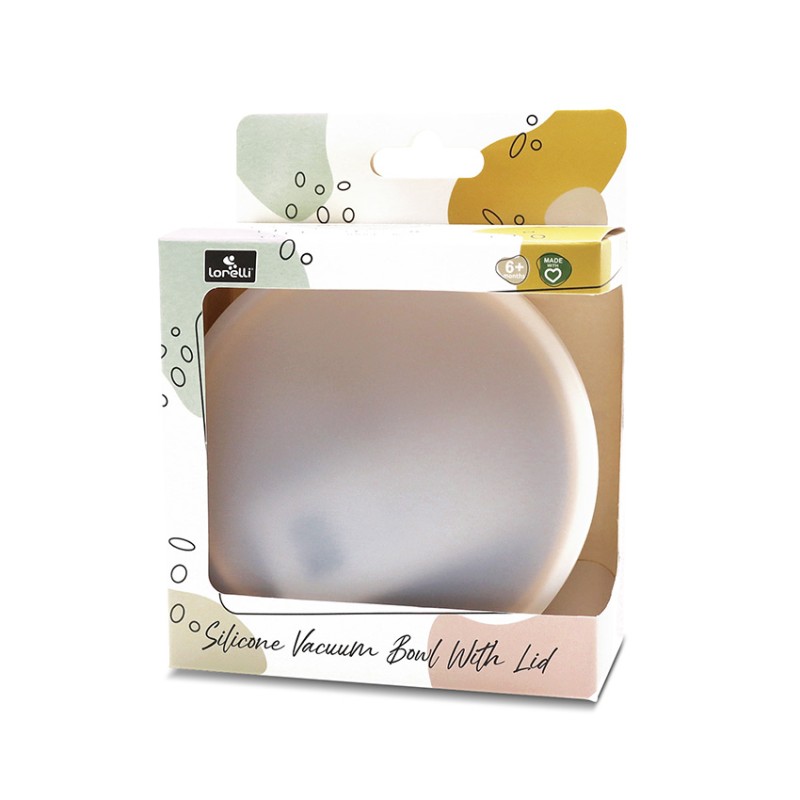SILICONE VACUUM BOWL WITH LID NATURAL YELLOW LOREL