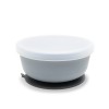 SILICONE VACUUM BOWL WITH LID NATURAL GREY LORELLI