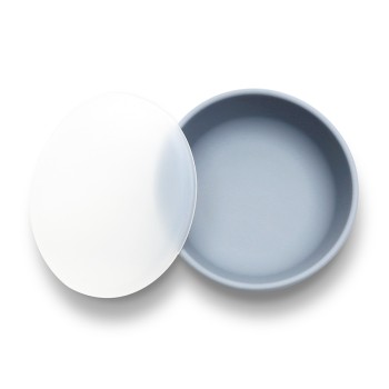 SILICONE VACUUM BOWL WITH LID NATURAL GREY LORELLI