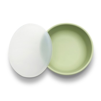 SILICONE VACUUM BOWL WITH LID NATURAL FRESH GREEN