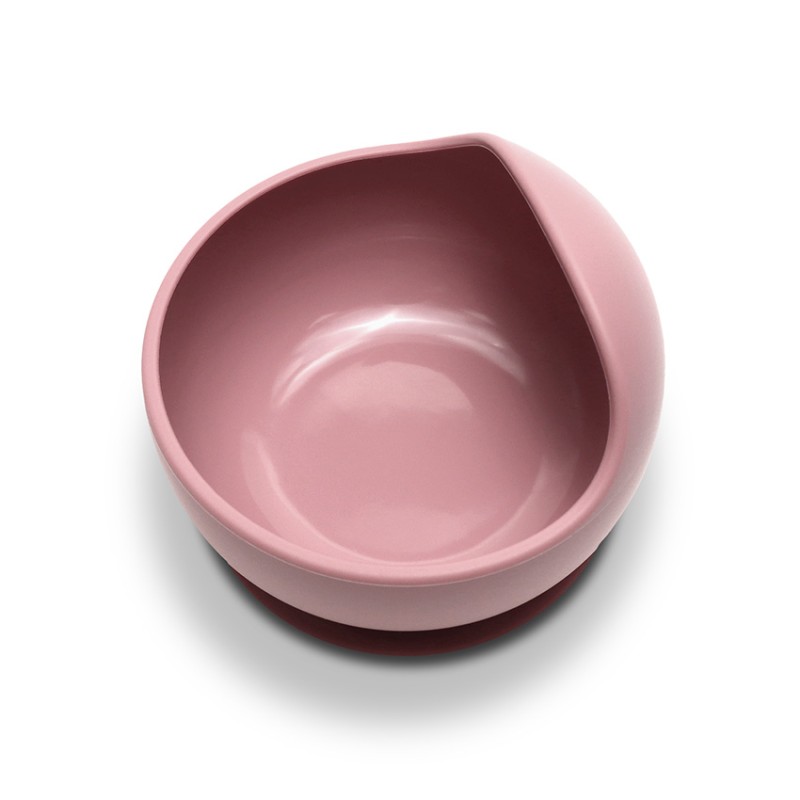 SILICONE VACUUM BOWL NATURAL DEEP PINK