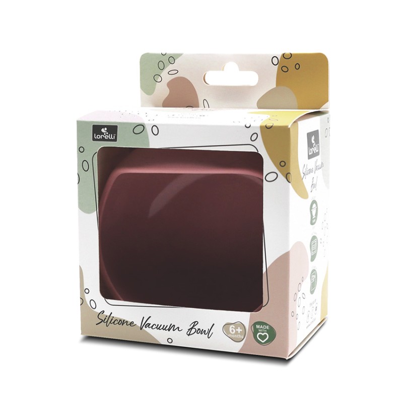 SILICONE VACUUM BOWL NATURAL DEEP PINK