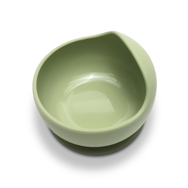 SILICONE VACUUM BOWL NATURAL FRESH GREEN